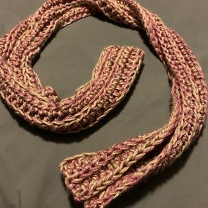 handmade pink and gold scarf